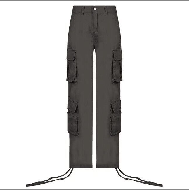 Autumn And Winter European And American Women's Clothing Tooling Straight-leg Trousers